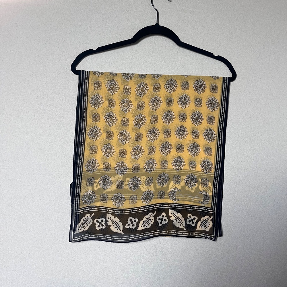 Ann Taylor Vintage Boho Bohemian Silk Scarf Made in Japan